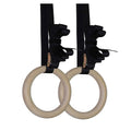 Titan Fitness Wooden Gymnastics Rings With Cam Buckle Straps, Home Gym Equipment, 8?