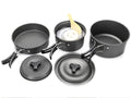 Dpcr Portable Camping Cookware Mess Kit, Lightweight Hiking Cookware Set With Mesh Bag, Nonstick Aluminum Cooking Kit,Outdoor Po
