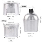 Canteen Cup Stove Pouch Kit Military Canteen With Cup For Outdoor Camping Survival Hiking Backpacking