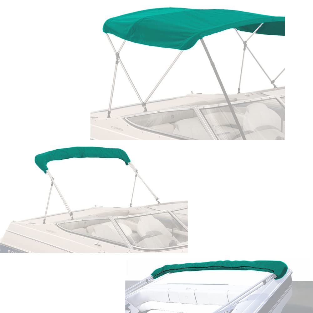 Savvycraft 4 Bow Bimini Replacement Top Canvas Cover 4 Bow 96'' L 73''-78'' W Teal Color