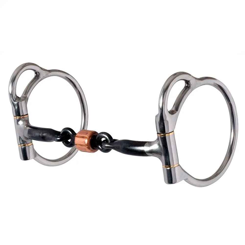 Reinsman 251 Trail Dee 3-Piece Smooth Sweet Iron Snaffle With Copper Roller; Stage A