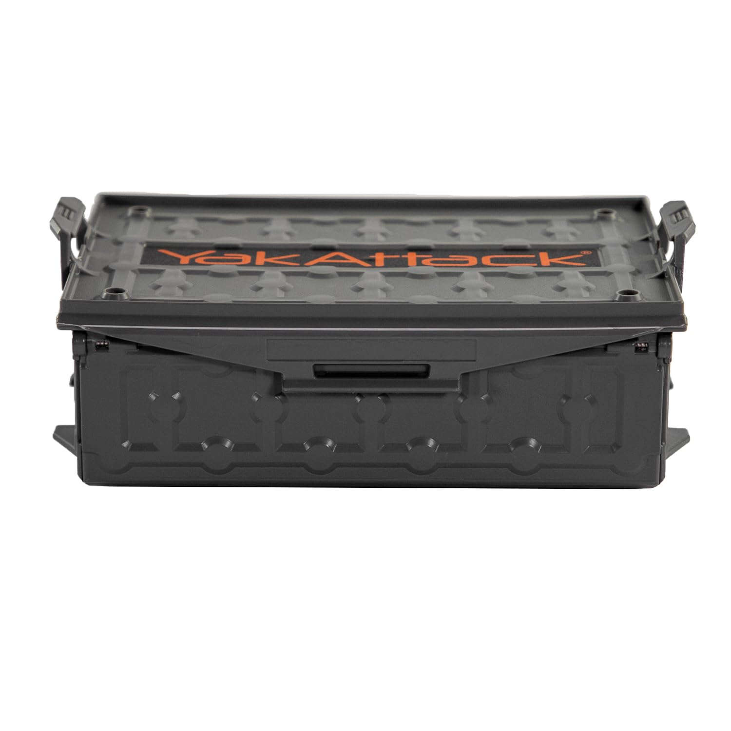 Yakattack Tracpak Stackable Storage Box - Battleship Grey | Kayak Fishing Gear Storage | Fits Geartrac & Mightymount | Kayak Acc
