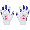Under Armour Men'S F9 Nitro Novelty Football Gloves, (102) White/Royal/Red, Medium