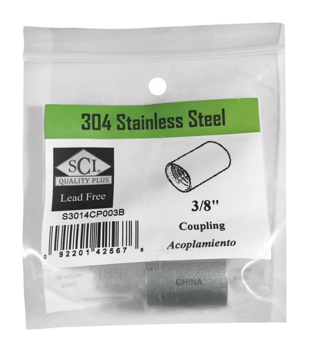 Female Coupling 3/8'' Ss (Pack Of 1)