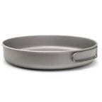 Lixada Ultralight Titanium Frypan Outdoor Camping Hiking Picnic Cooking Frying Pan 1000Ml With Folding Handle