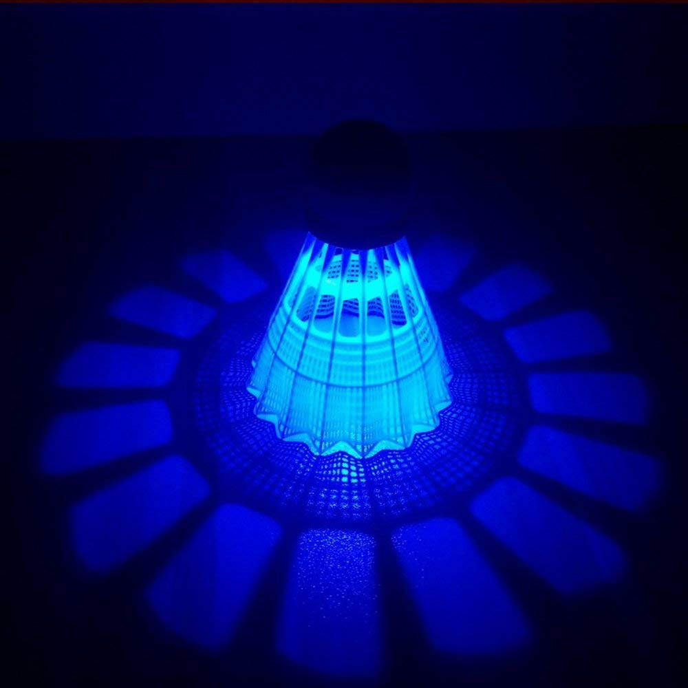 Zhenan Led Badminton Shuttlecocks Dark Night Glow Birdies Lighting For Outdoor & Indoor Sports Activities (Nylon_5Pcs)