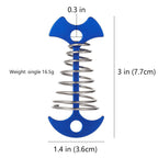 Fishbone Deck Anchor Pegs With Carabiners, Aluminium Deck Tent Stakes With Spring Buckle Aluminium Deck Windproof Tent Stakes Fo