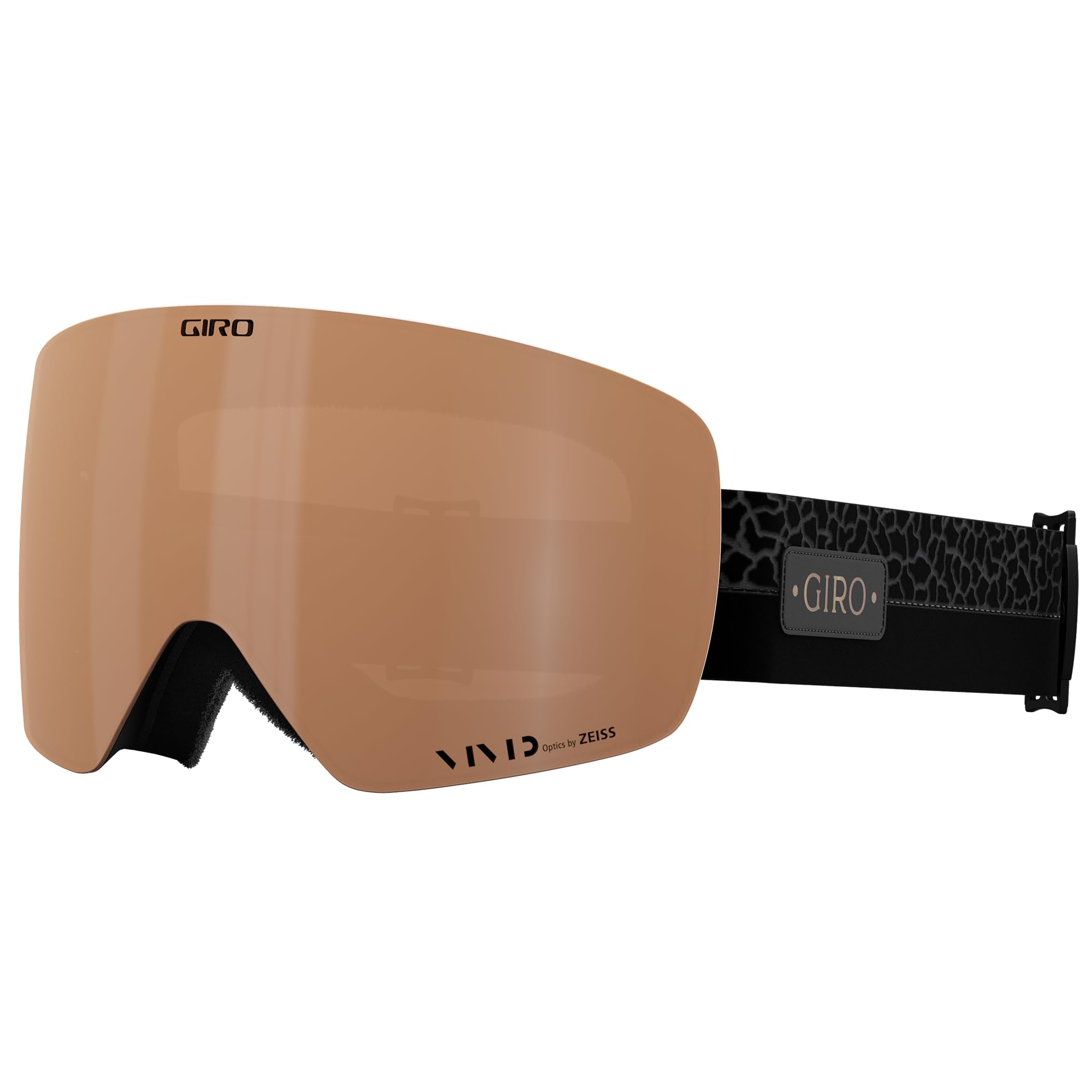 Giro Contour RS Ski Goggles - Snowboard Goggles for Men & Women - Black Craze Strap with VIVID Copper/VIVID Infrared Lenses
