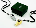 Coach Whistle, Gold Plated 2.125'' H X 1'' W