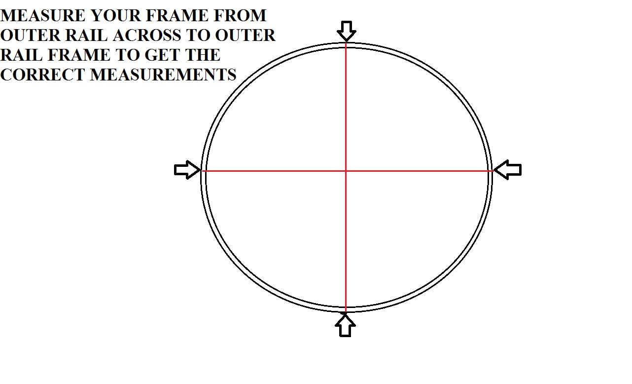Jumping Surface For 15' Trampoline With 98 V-Rings - 6''