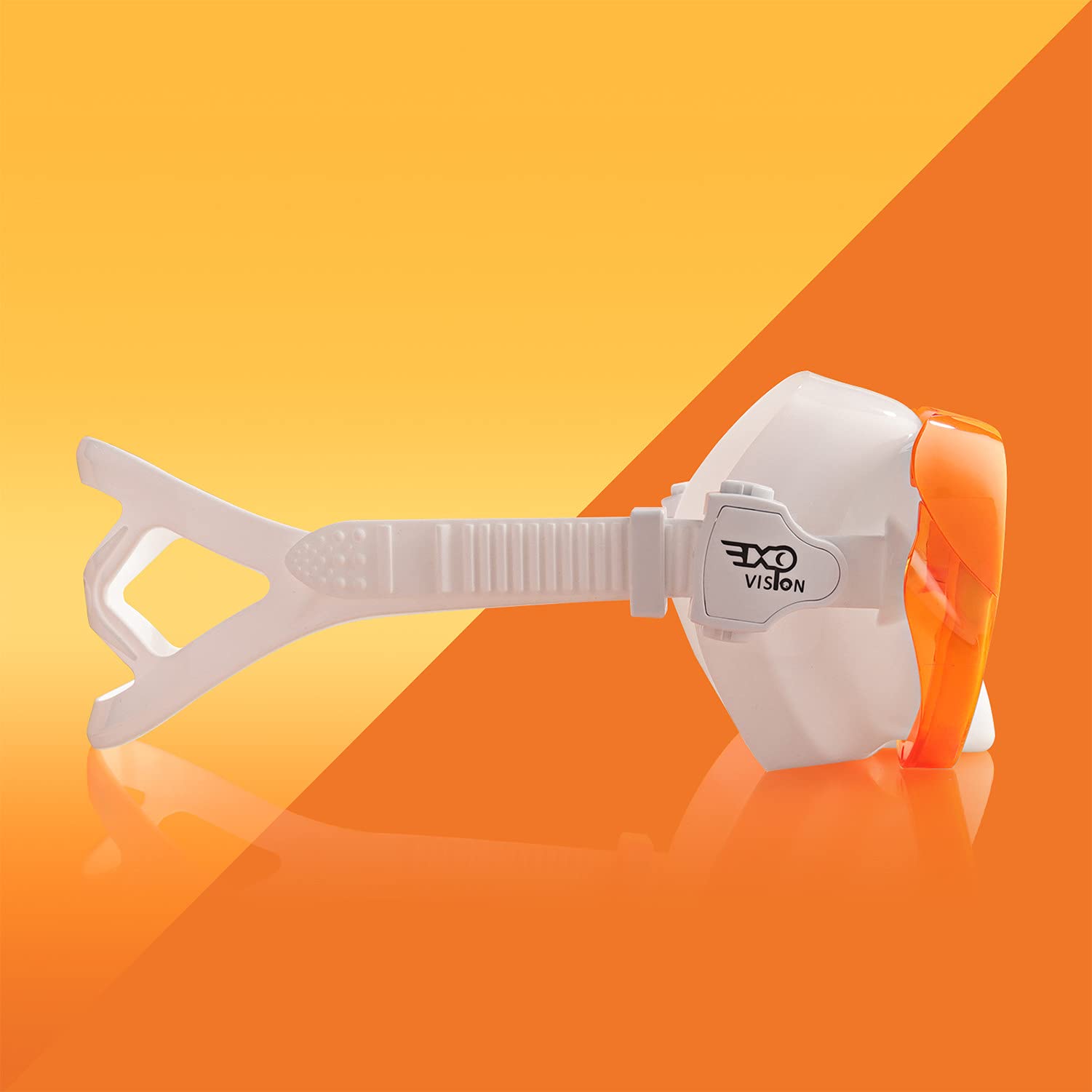 Kids Snorkel Swim Mask, Child Diving Mask Anti-Fog Swim Goggles With Nose Cover For Snorkeling Diving Swimming (Orange)