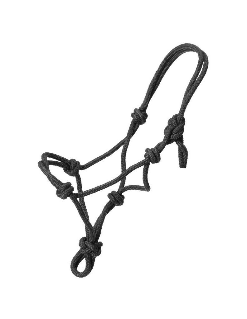 Tough 1 Tough-1 Miniature Poly Rope Tied Halter, Black, Small