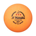 Nittaku 12 Balls Nexcel (Made In Japan) , New Material (Non-Celluloid), 3 Stars Table Tennis Ball + Free Racket Protection Edge 