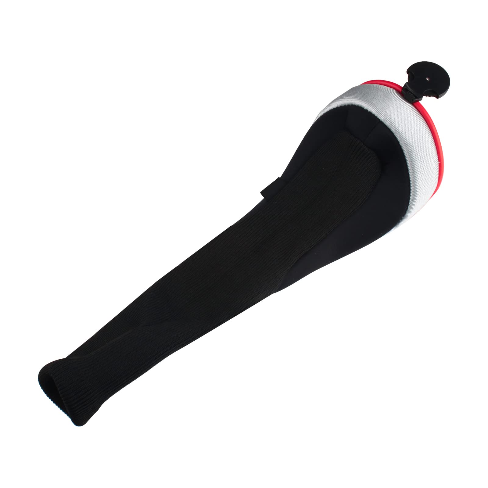 Andux 6Pcs/Set Golf Club Head Covers Long Neck (3Pcs Hybrid Covers + 3Pcs Wood Covers) (Black/Red)