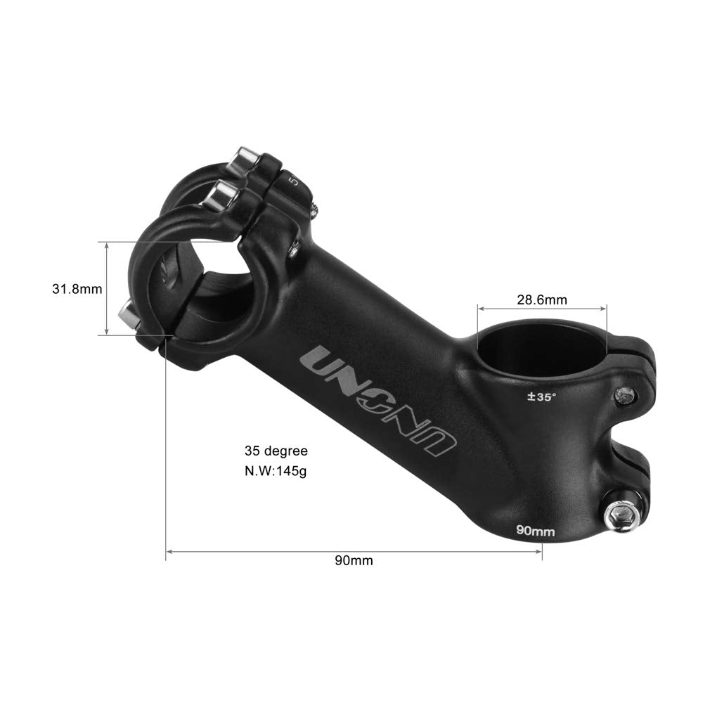 Fomtor 31.8 Stem 35 Degree 90Mm Bicycle Handlebar Stem Riser Mtb Stem Suitable For Mountain Bike Road Bike Bmx Mtb 90Mm