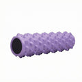 HEAVENGLOW Cylindrical Foam Massage Roller Stick Raised Nubs Textured Massage Roller for Fitness, Stretching, Rose Purple 45CM
