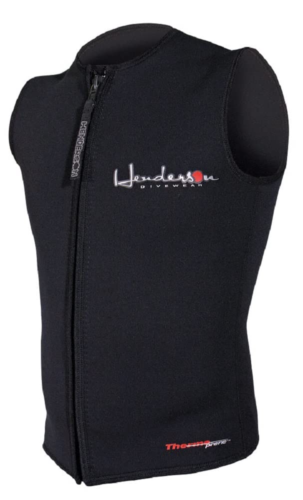 Henderson Man 3Mm Thermoprene Zipper Vest Scuba Diving Wetsuit, Size: X-Large