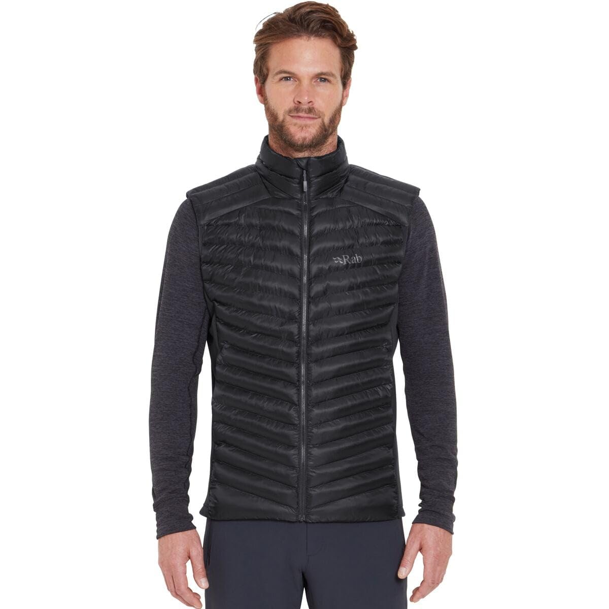 Rab Men's Cirrus Flex Vest Lightweight Insulated Puffy Gilet for Hiking, Skiing, & Climbing - Black - Large
