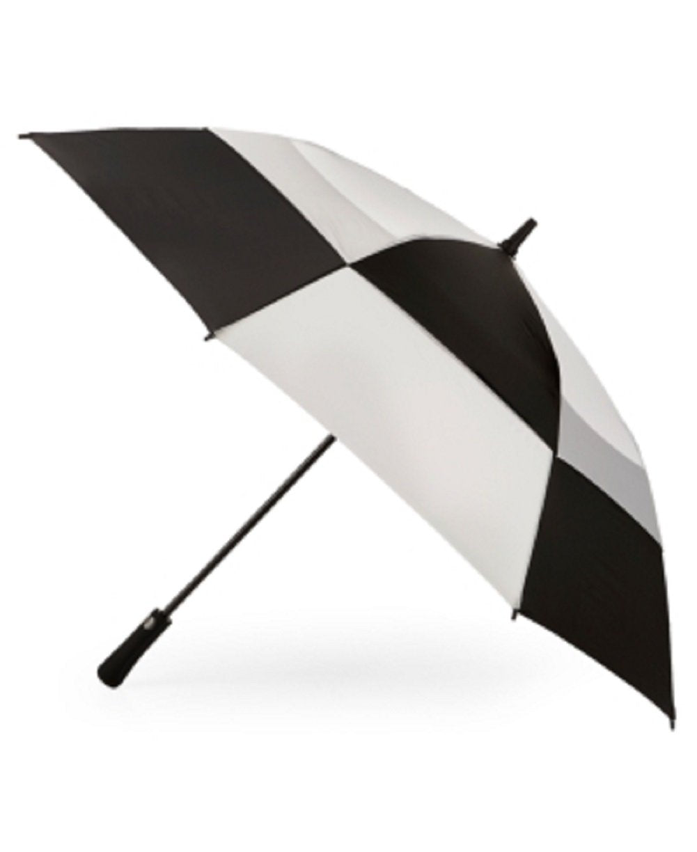 Totes Automatic Open Extra Large Vented Canopy Golf Stick Umbrella, Black