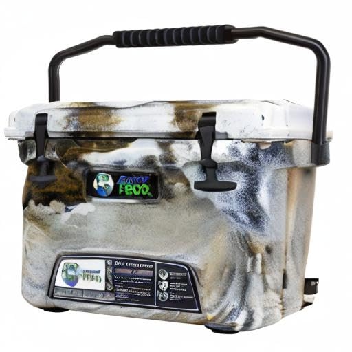 Frosted Frog Desert Camo 20 Quart Ice Chest Heavy Duty High Performance Roto-Molded Commercial Grade Insulated Cooler
