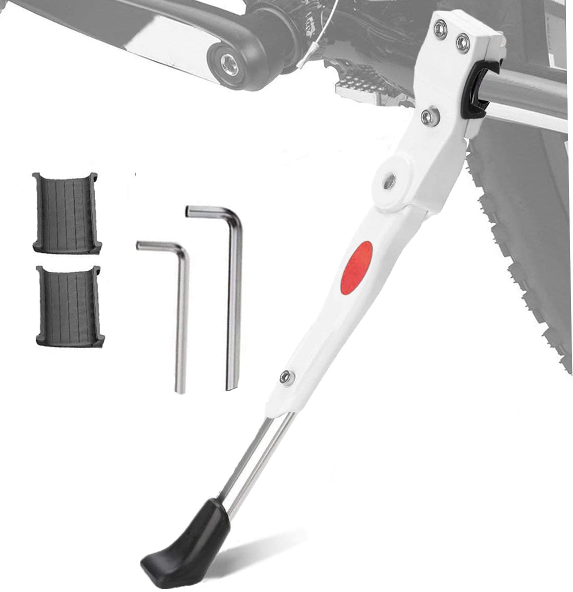 ZOSEN Adjustable Bicycle Kickstand, Bike Side Support Kick Stand for 22 24 26 Inch Mountain Bike and 700 Road Bike