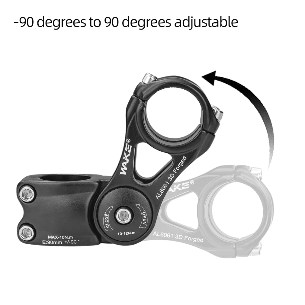Cysky Bike Stem Universal 31.8Mm And 25.4Mm Adjustable  90 Degree 90Mm Mtb Stem Bike Stem Riser Short Handlebar Stem For Mountai