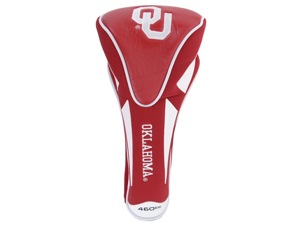 Team Golf Ncaa Oklahoma Sooners Single Apex Driver Head Cover Golf Club Single Apex Driver Headcover, Fits All Oversized Clubs,