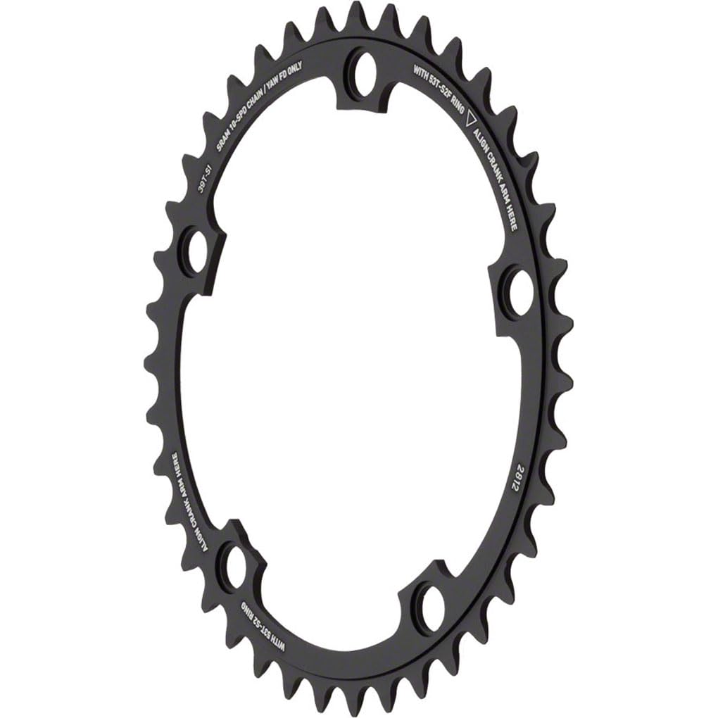 Sram Chainring 39T 130 Bcd 10-Speed Aluminum Red Hidden Bolt Use With 53T