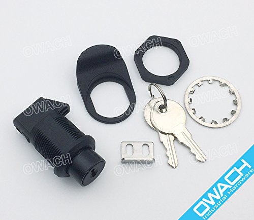 Owach Push Button Latch With Locking For Marine Boat Tool Box, Glovebox, Radio Box, Electronic Box (With Locking, 1 Pack)