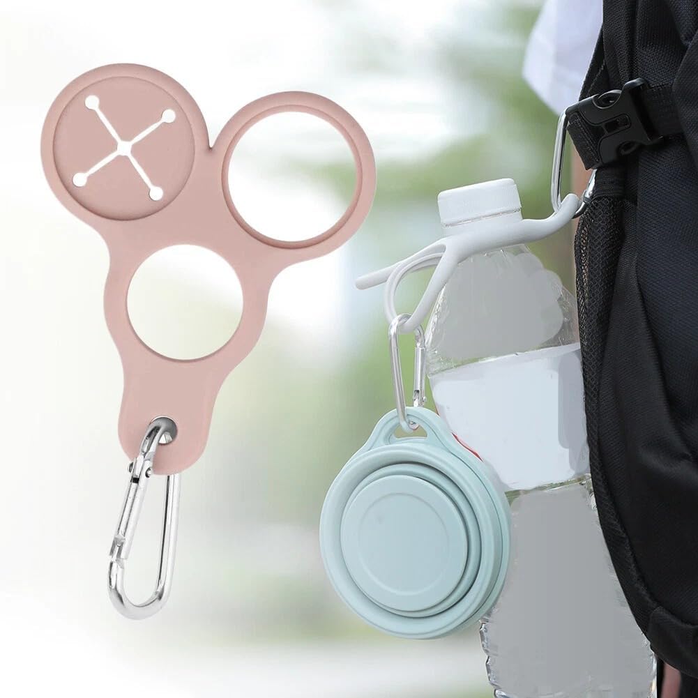 Twiznen 1Pc Water Bottle Clip With A Silicone Buckle, Hanging Towel Ring, And DRing Hook For Backpack Belt Hiking, Camping, And
