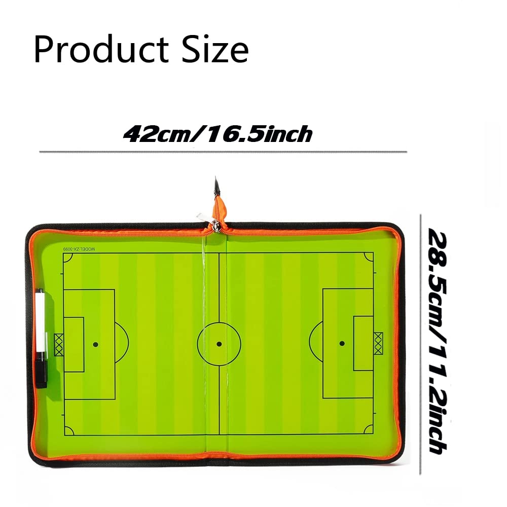 Roseflower Soccer Coaching Board, Magnetic Soccer Tactics Strategy Board, Erasable Coaches Clipboard With Magnets And Marker Pen