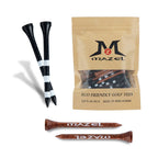 Mazel Professional Natural Wood/Bamboo Golf Tees 2 3/4 Inch & 3 1/4 Inch,Pack 50,Reduce Friction & Side Spin, More Durable And S