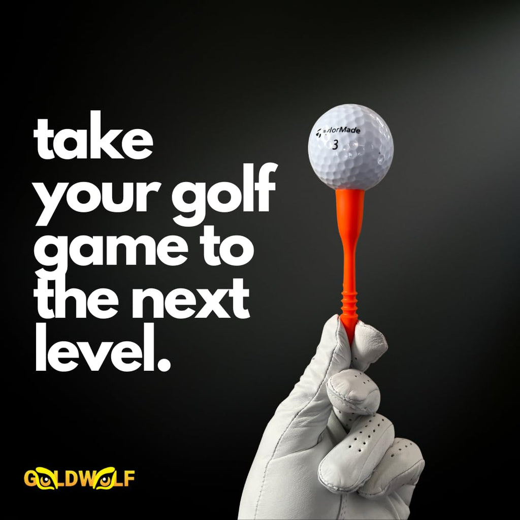 Goldwolf Designer Golf Tees: Grip The Ground, Do Not Fly, Unbreakable, Outlasting, Non-Littering, Non-Time-Wasting (2 Tulip & 2