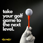 Goldwolf Designer Golf Tees: Grip The Ground, Do Not Fly, Unbreakable, Outlasting, Non-Littering, Non-Time-Wasting (2 Tulip & 2