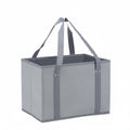 STYLEHEAVEN Foldable Shopping Basket Easy to Clean Nonwoven Tote Basket Large Capacity Reusable Grocery Tote, Gray|Home & Garden