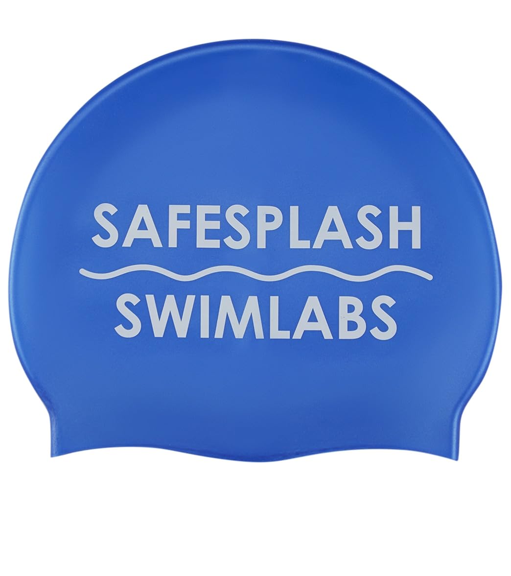 Sporti Safesplash Swimlabs Silicone Swim Cap - New Royal