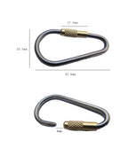 Ekloen 5Pcs Mini Titanium Locking Carabiner, Perfect D-Ring For Outdoor And Indoor Use