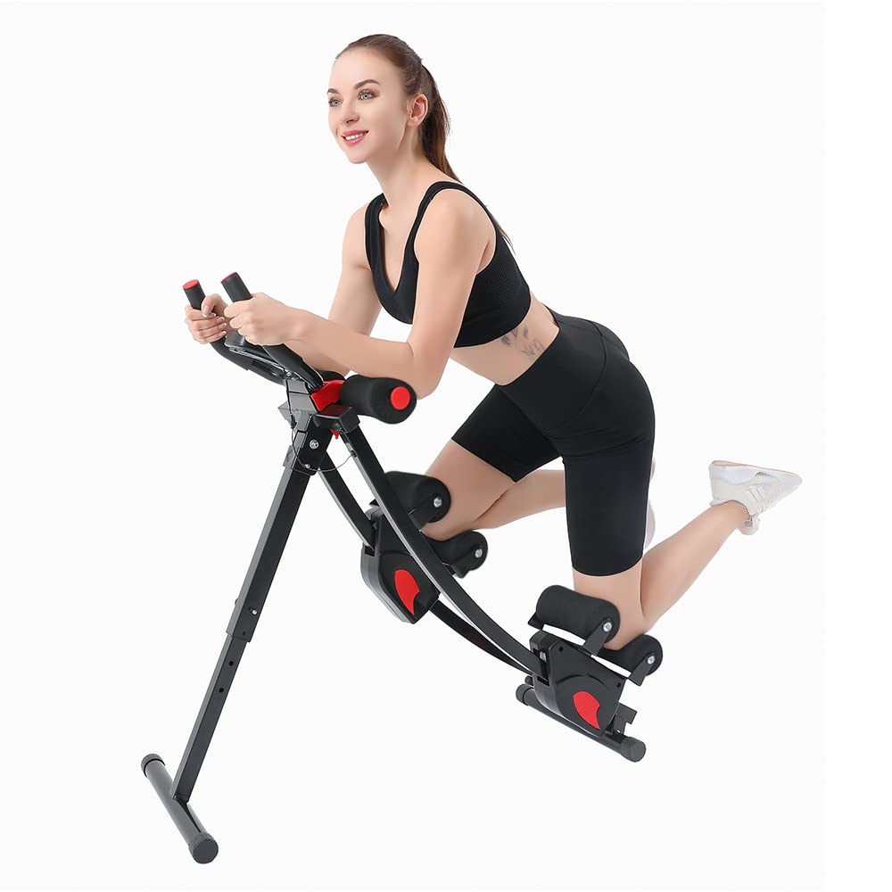 Fitlaya Fitness Ab Machine, Ab Workout Equipment For Home Gym, Height Adjustable Ab Trainer, Foldable Fitness Equipment With Res