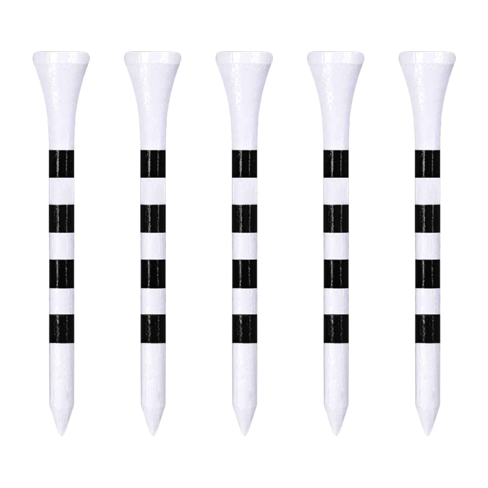 Zivisk Wooden Golf Tees 2-3/4 Inch 100 Count, 2.75'' Long Golf Wood Bamboo Tees(White,70Mm)