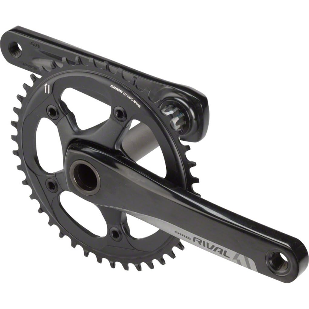 Sram Rival 1 Crankset - 170Mm, 10/11-Speed, 42T, 110 Bcd, Gxp Spindle Interface, Black
