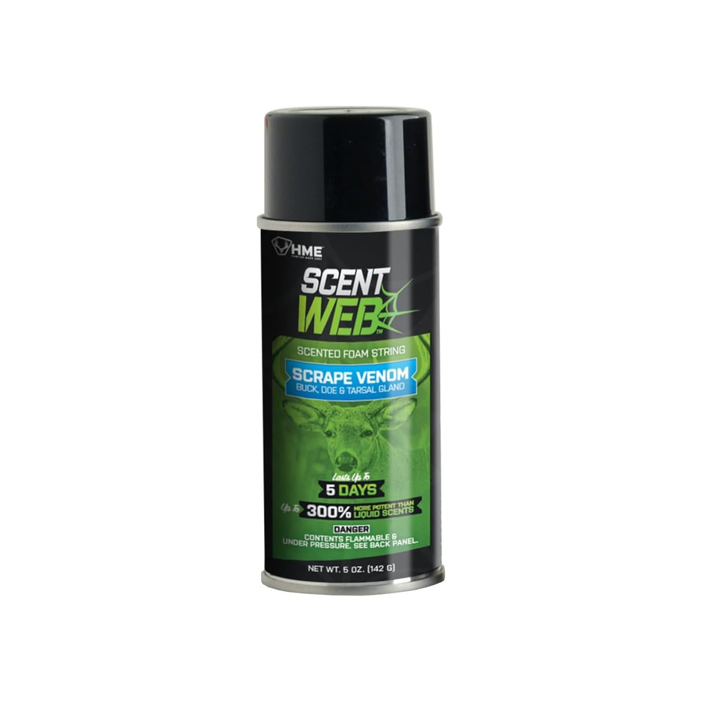 Hme Scrape Venom Scent Web, 5Oz | Long-Lasting Effective Powerful Pre/Post Rut Scented String Foam Attractant For Hunting, Arche