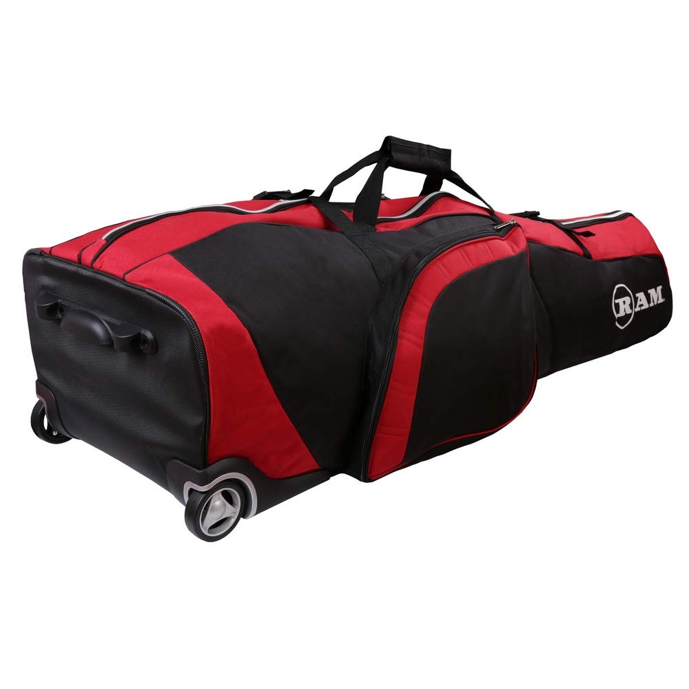 Ram Fx Golf Travel Cover Deluxe Padded Wheeled Flight Bag Red