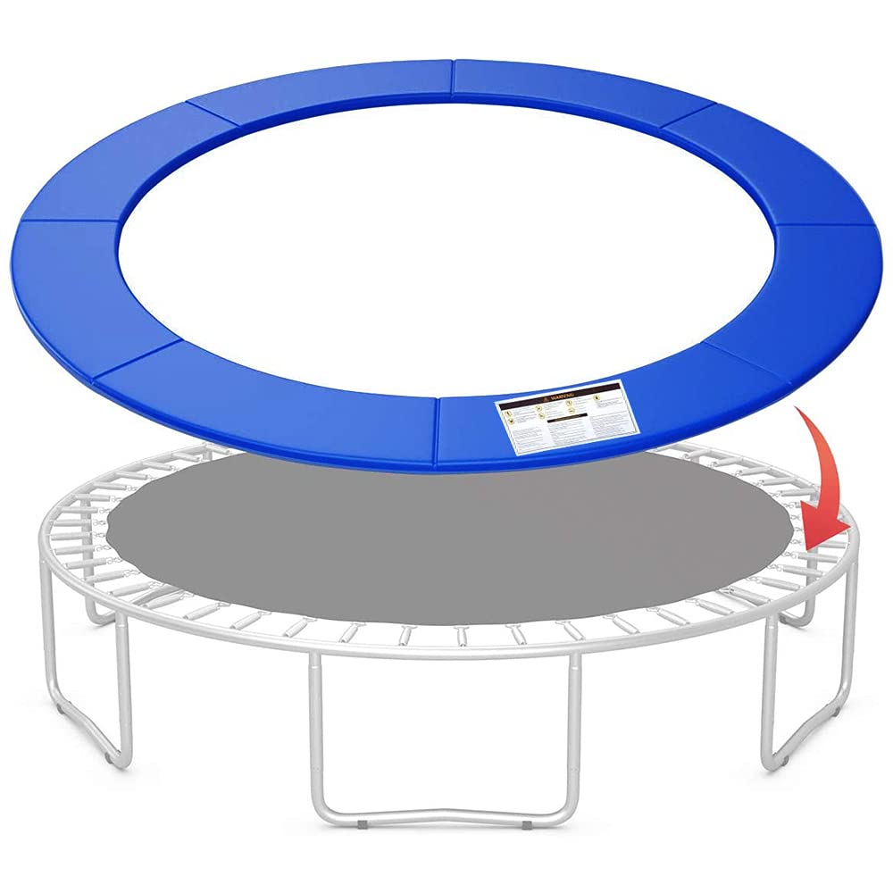 Trampoline Replacement Pad Safety Spring Cover, No Holes For Pole, Universal Fits For 10Ft Frames, Waterproof Trampoline Accesso