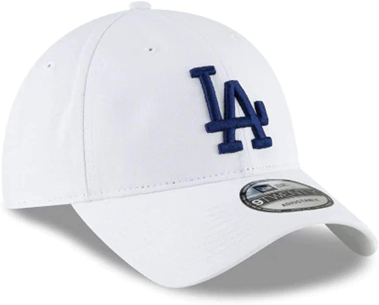 New Era Mlb Core Classic 9Twenty Adjustable Hat Cap One Size Fits All (Los Angeles Dodgers White)