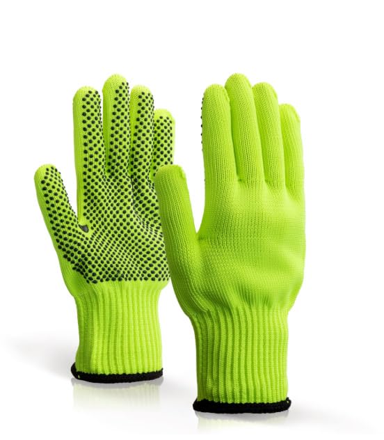 Spocco | PVC Doted Cotton Tennis Cricket Batting Gloves  Comfortable & Durable Full Gripping Bat Hand Gloves for Winter, Textin