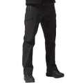 FREE SOLDIER Mens Outdoor Softshell Fleece Lined Cargo Pants Snow Ski Hiking Pants with Belt (Black 36W/32L)