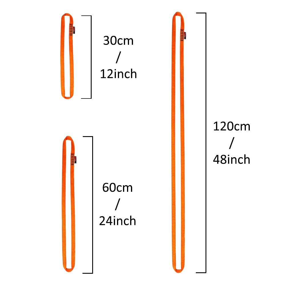 Gm Climbing One Unit 16Mm Nylon Sling Runner 60Cm / 24Inch (Fluorescent Orange)