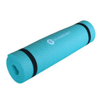Gymenist Thick Exercise Yoga Floor Mat Nbr 24 X 71 Inches Great For Camping Cardio Workouts Pilates Gymnastics (Teal)