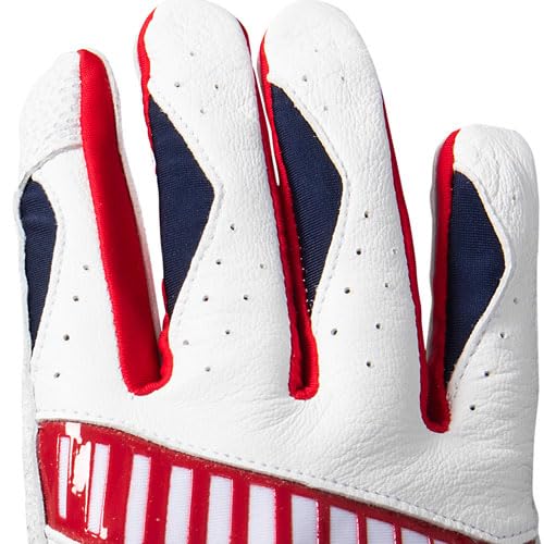 Under Armour Men'S Yard 9 Stars And Stripes Baseball Gloves, (100) White/Red/Metallic Gold, Small