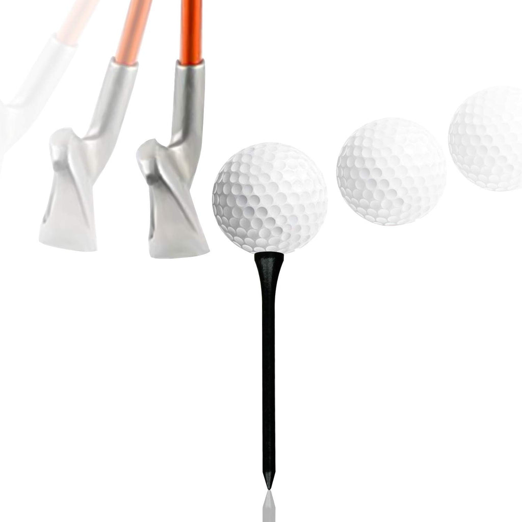 Mykuja Black Bamboo Golf Tee 3-1/4 Inch Pack Of 100|Black Golf Tees|3-1/4 Black Golf Bamboo Tees|Black Golf Tees Bulk